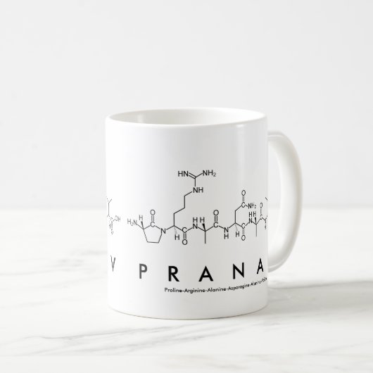 Pranav Peptidname Tasse (VorderseiteRechts)