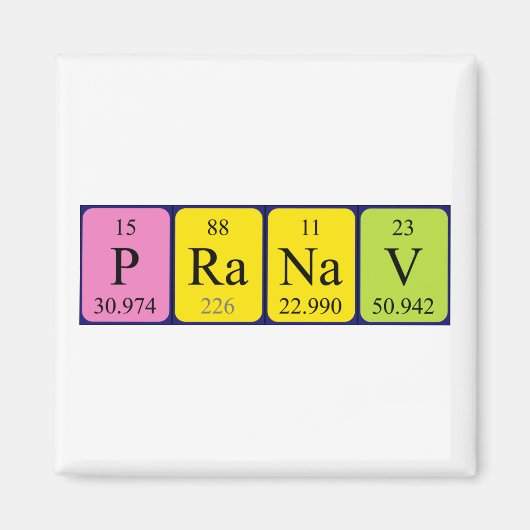 Pranav-Periodenmagnet Magnet (Vorne)