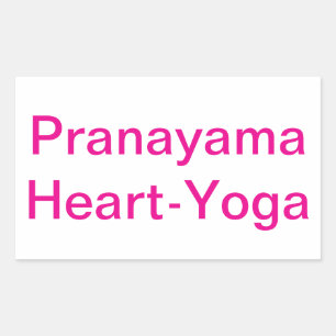 Pranayama Heart Yoga Peace Om Hankamer Artjunkhaus Rechteckiger Aufkleber