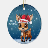 Prancer Baby Deer, Fawn, Doe, Reindeer🦌 🎄 Keramik Ornament (Links)