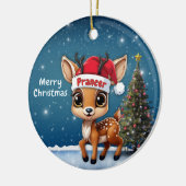 Prancer Baby Deer, Fawn, Doe, Reindeer🦌 🎄 Keramik Ornament (Links)
