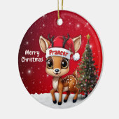 Prancer Baby Deer, Fawn, Doe, Reindeer🦌 🎄 Keramik Ornament (Links)