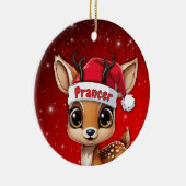 Prancer Baby Deer, Fawn, Doe, Reindeer🦌 🎄 Keramik Ornament (Rechts)