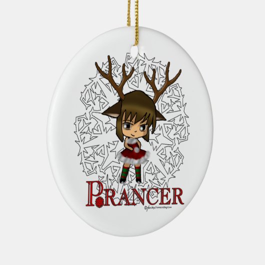 Prancer Keramik Ornament (Rechts)
