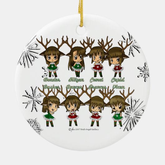 Prancer Keramik Ornament (Hinten)