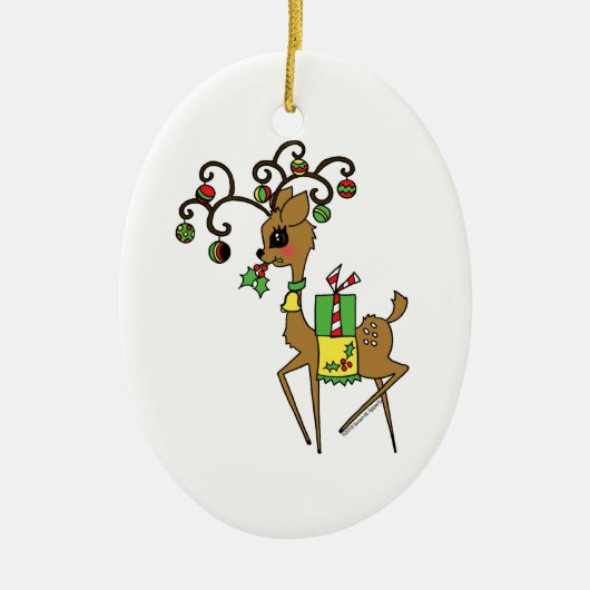 Prancer Keramik Ornament (Vorne)