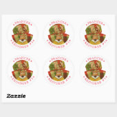 PRANCER REINDEER Große Round Stickers (Blatt)
