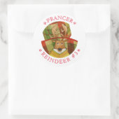 PRANCER REINDEER Große Round Stickers (Tasche)