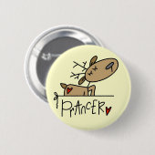 Prancer Ren-T-Shirts und Geschenke Button (Vorne & Hinten)
