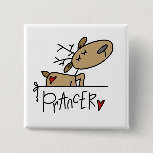 Prancer Ren-WeihnachtsT - Shirts und -geschenke Button