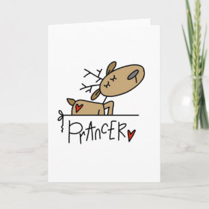 Prancer Ren-WeihnachtsT - Shirts und -geschenke Feiertagskarte