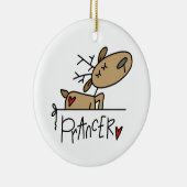 Prancer Rentier Weihnachtsgeschenke und T - Shirt Keramik Ornament (Rechts)