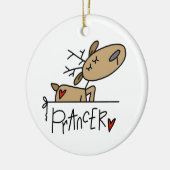 Prancer Rentier Weihnachtsgeschenke und T - Shirt Keramik Ornament (Links)