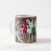 Prancer & Vixen Freundschaft Zweifarbige Tasse (Vorderseite Links)