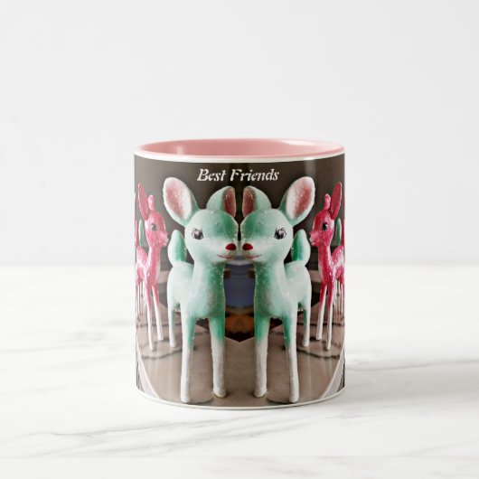 Prancer & Vixen Freundschaft Zweifarbige Tasse (Mittel)