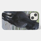 Prancing Black Arabian iPhone Hülle (Rückseite (Horizontal))