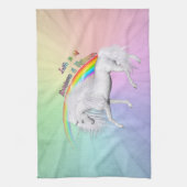 Prancing durch Positivität Geschirrtuch (Vertikal)