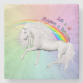 Prancing durch Positivität Steinuntersetzer (Vorderseite)