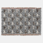 Prancing Folklorekunst Zirkus Pferdemuster Decke (Vorderseite)