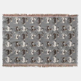 Prancing Folklorekunst Zirkus Pferdemuster Decke