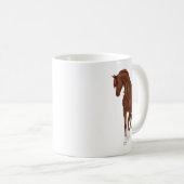 Prancing Kastanie Arabian Pferd Kaffeetasse (VorderseiteRechts)
