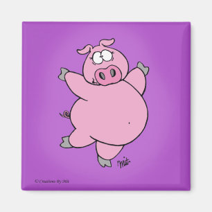 Prancing Pig Magnet