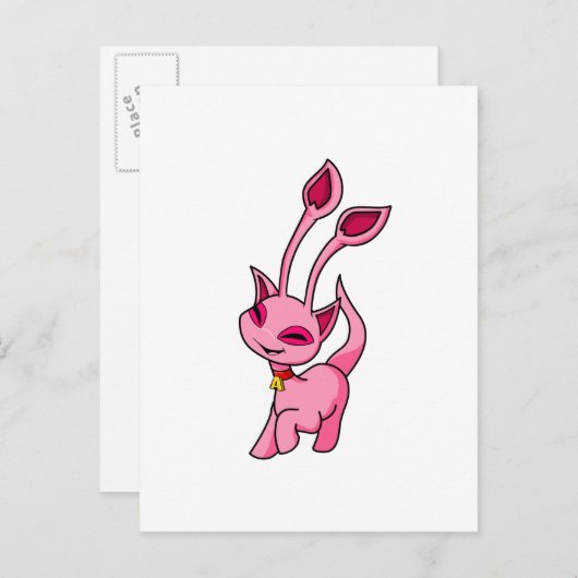 Prancing pink Aisha Postkarte (Vorne/Hinten)