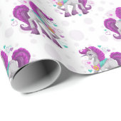 Prancing Unicorns  Wrapping Paper Geschenkpapier (Rolleneckpunkt)