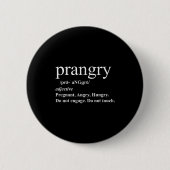 Prangry Definition Shirt Pregnancy Funny Graphic Button (Vorderseite)