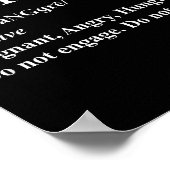 Prangry Definition Shirt Pregnancy Funny Graphic Poster (Ecke)