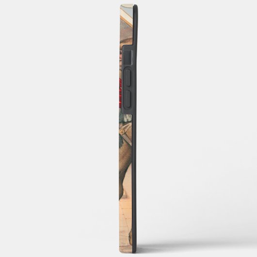 Prang's Christmas Card (ca. 1886) iPhone Case (Rückseite / Links)