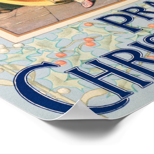 Prang's Christmas Card (ca. 1886) Prints Poster (Ecke)