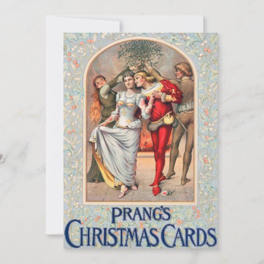 Prang's Weihnachtskarte (ca. 1886) Einladung. Einladung (Rückseite)