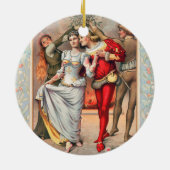 Prang's Weihnachtskarte (ca. 1886)  Keramik Ornament (Hinten)
