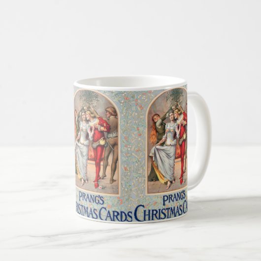 Prang's Weihnachtskarte (ca. 1886) Tasse (VorderseiteRechts)
