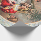 Prang's Weihnachtskarte (ca. 1886) Wrap-Papier Geschenkpapier (Ecke)