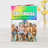 Prank Gay Cruise Geburtstag, Custom Ehefrau Foto Karte (Gelbe Blume)