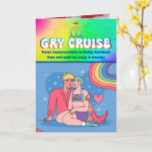 Prank Gay Cruise Geburtstag, Custom Ehefrau Foto Karte (Gelbe Blume)