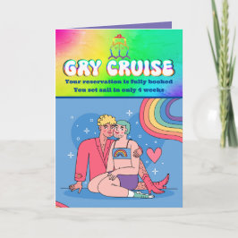 Prank Gay Cruise Geburtstagskarte, Custom Dog Foto Karte