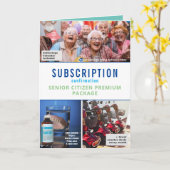 Prank Senior Package Weihnachten, Custom Dog Foto Karte (Gelbe Blume)