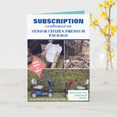 Prank Senior Package Weihnachten, Custom Dog Foto Karte (Gelbe Blume)