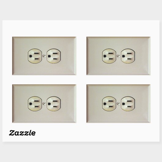 Prank Wall Outlet Decal Rechteckiger Aufkleber (Blatt)