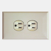 Prank Wall Outlet Decal Rechteckiger Aufkleber (Vorderseite)