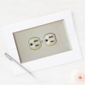 Prank Wall Outlet Decal Rechteckiger Aufkleber (Umschlag)