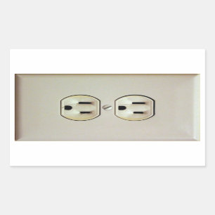 Prank Wall Outlet Decal Rechteckiger Aufkleber