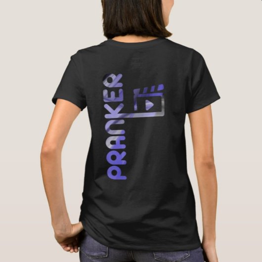 PRANKER Back Print T - Shirt Trend Abstrakt Lavend