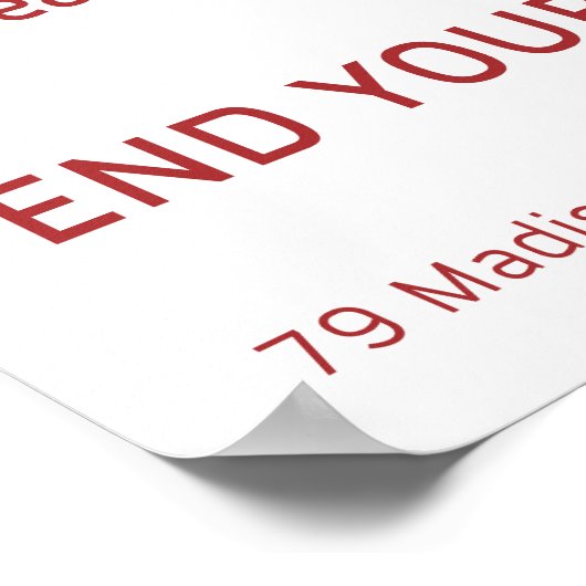 Pranna Sonnays Lighter Red Poster (Ecke)