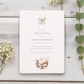 Präparieren Sie die nest rosa Wasserfarbe minimale Einladung