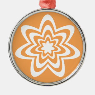 Präparierte Rundschmuck, Orange Silbernes Ornament