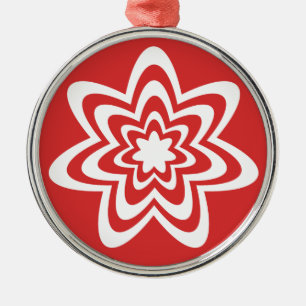 Präparierte Rundschmuckstücke, rot Ornament Aus Metall